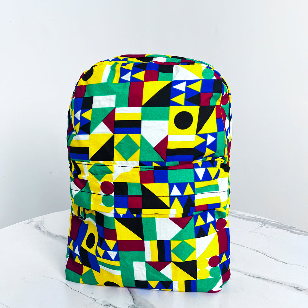 African Print Backpack