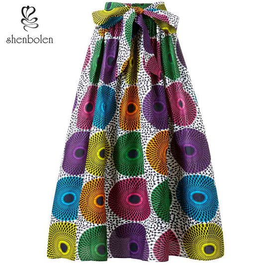 Hot Sale African Traditional Print Ankara Batik Print One Size Maxi Dress