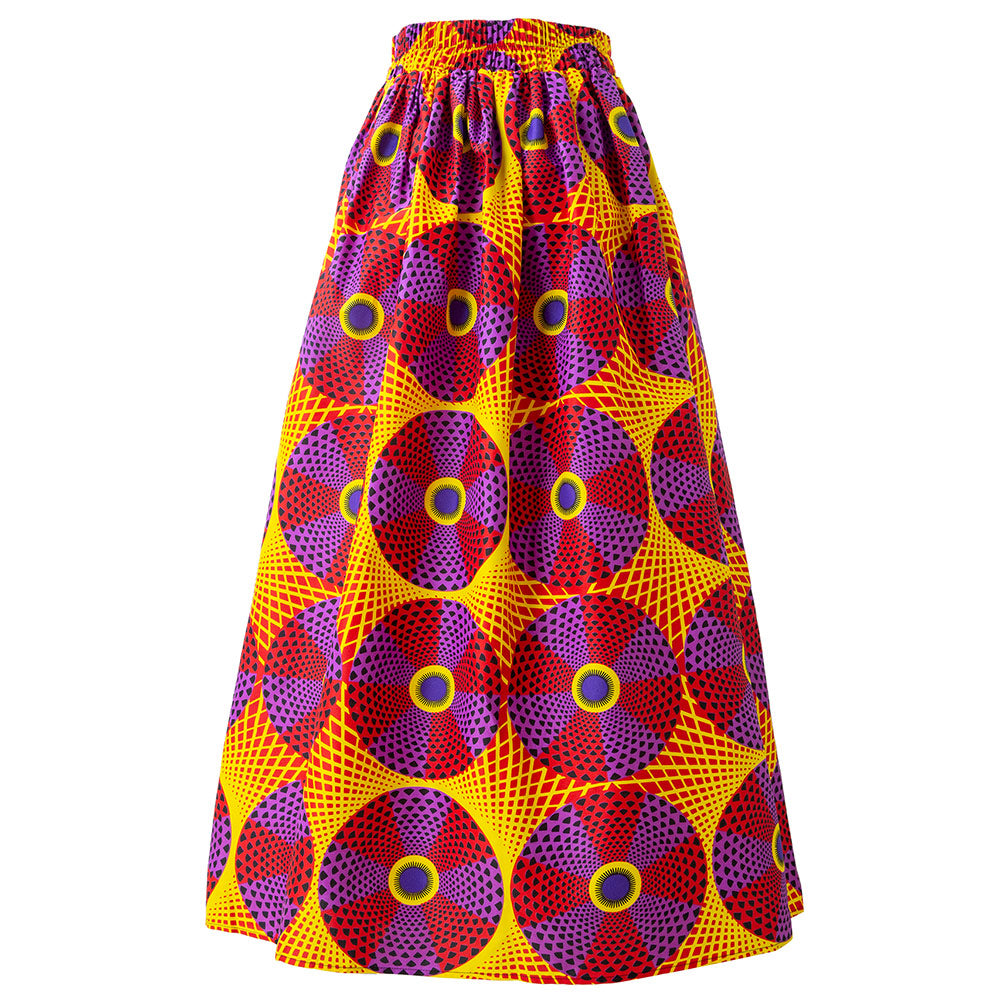 African Maxi Skirt Ankara print