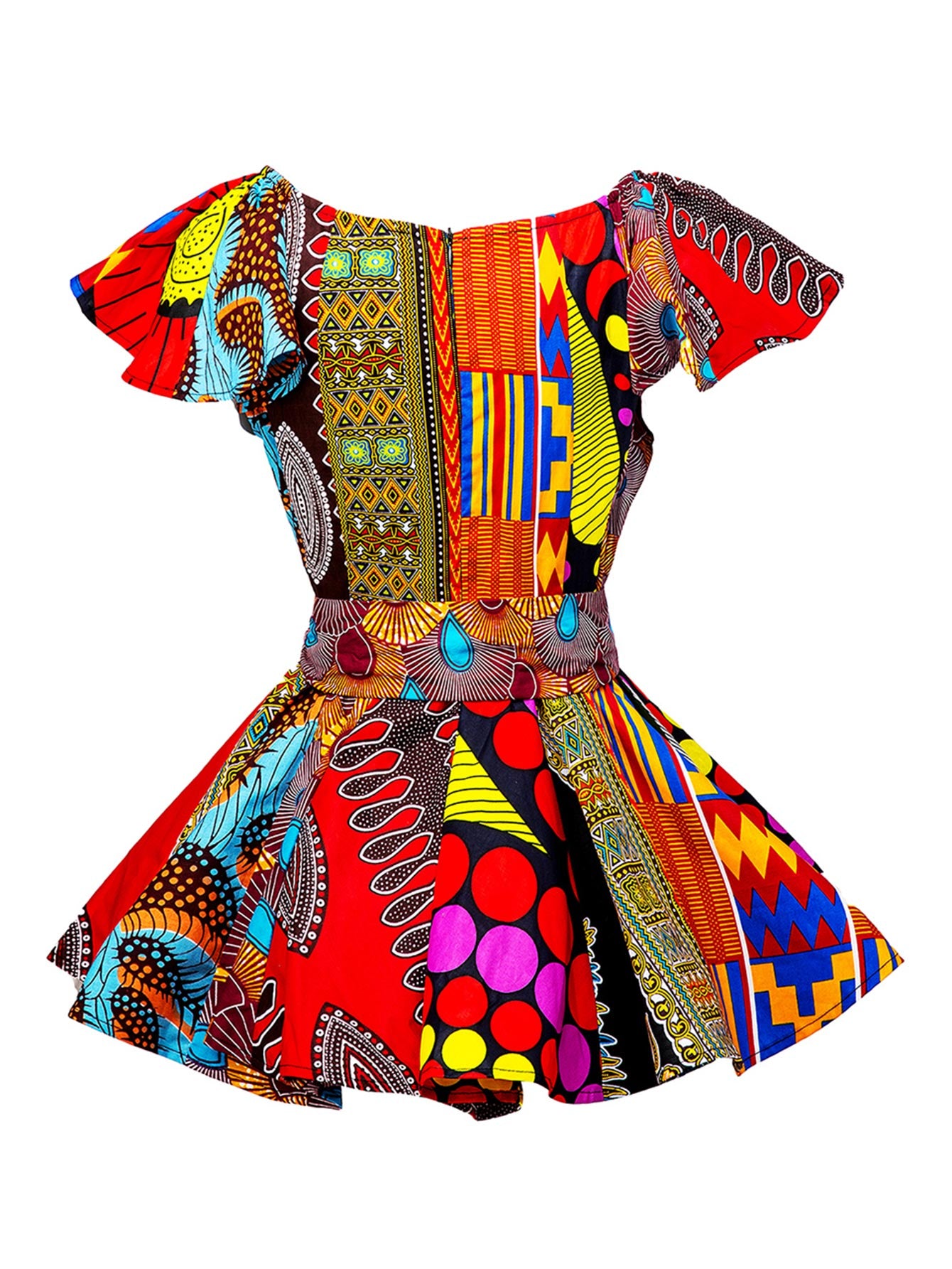 African Fashion Top Ankara Mix Sewing