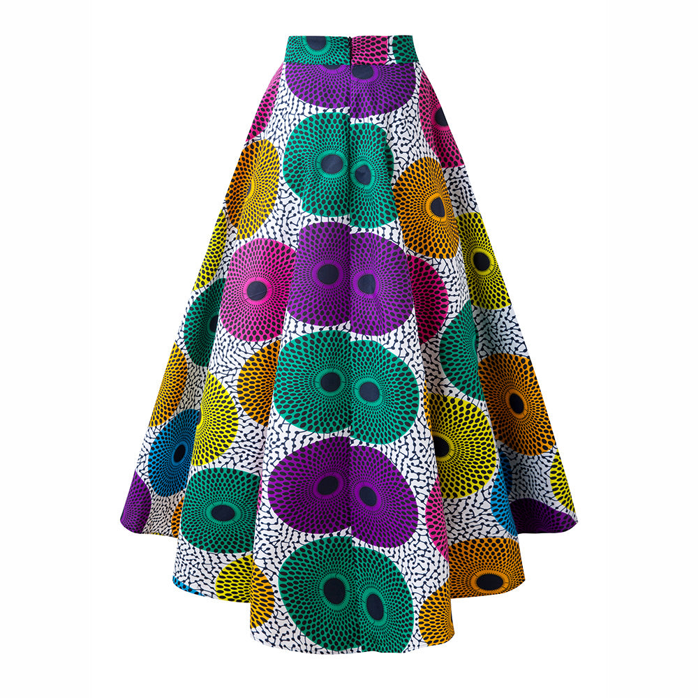 African Ankara Print Maxi Skirt