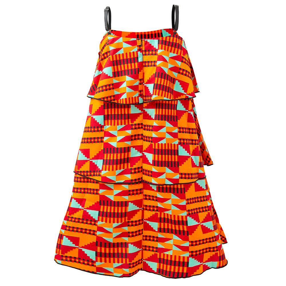 African Wax Prints Sleeveless Plus Size Dress