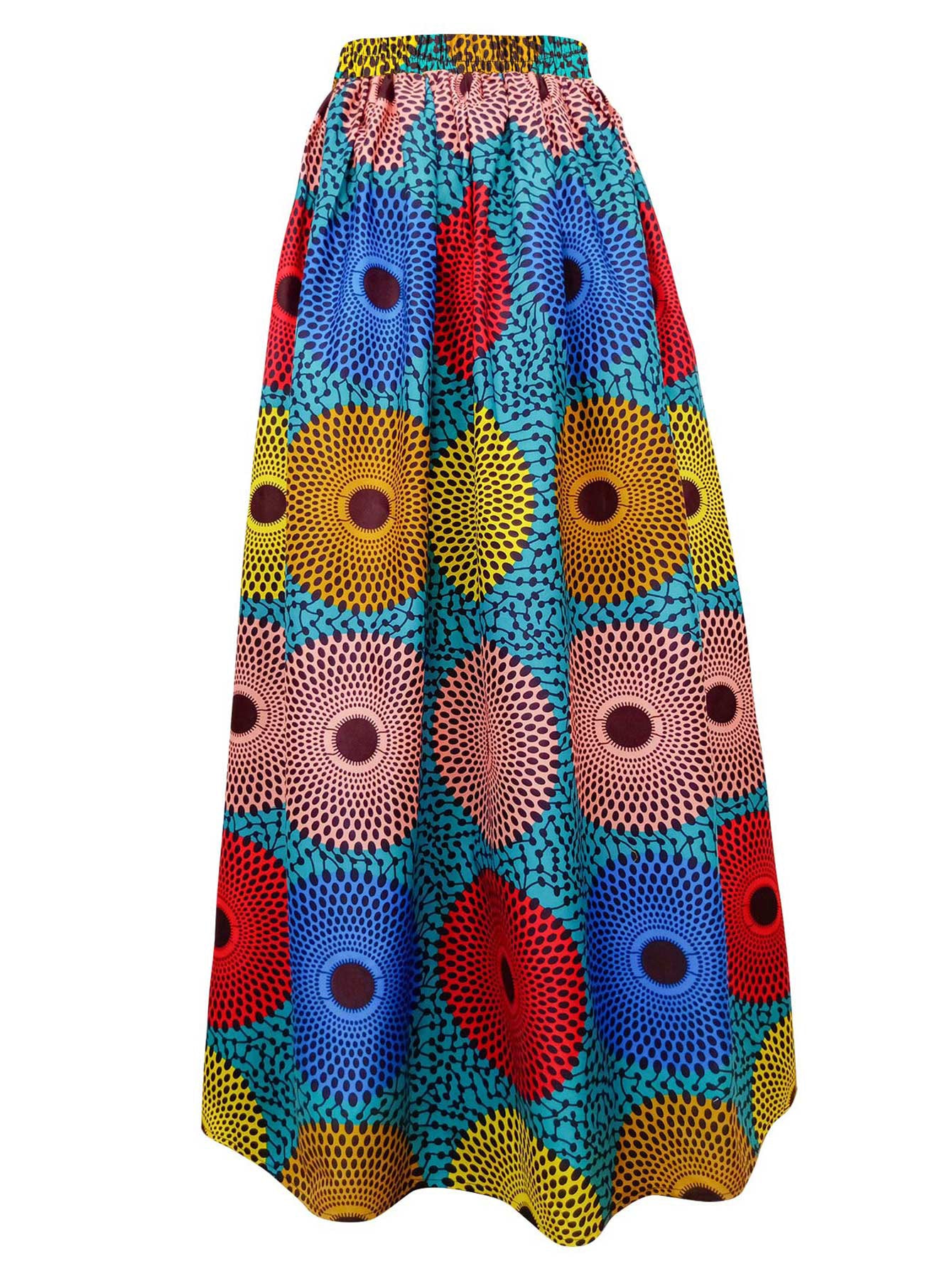 African Women Maxi Skirt Ankara print
