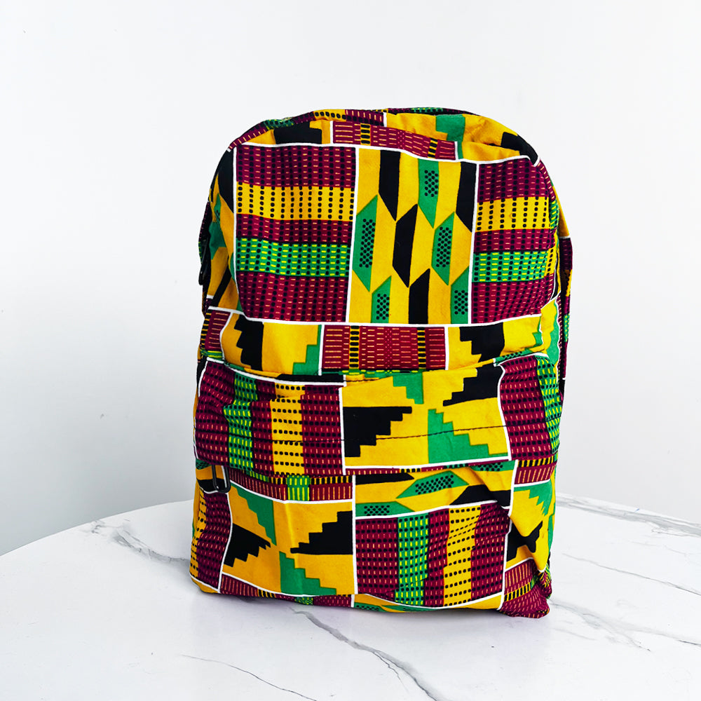 African Print Backpack