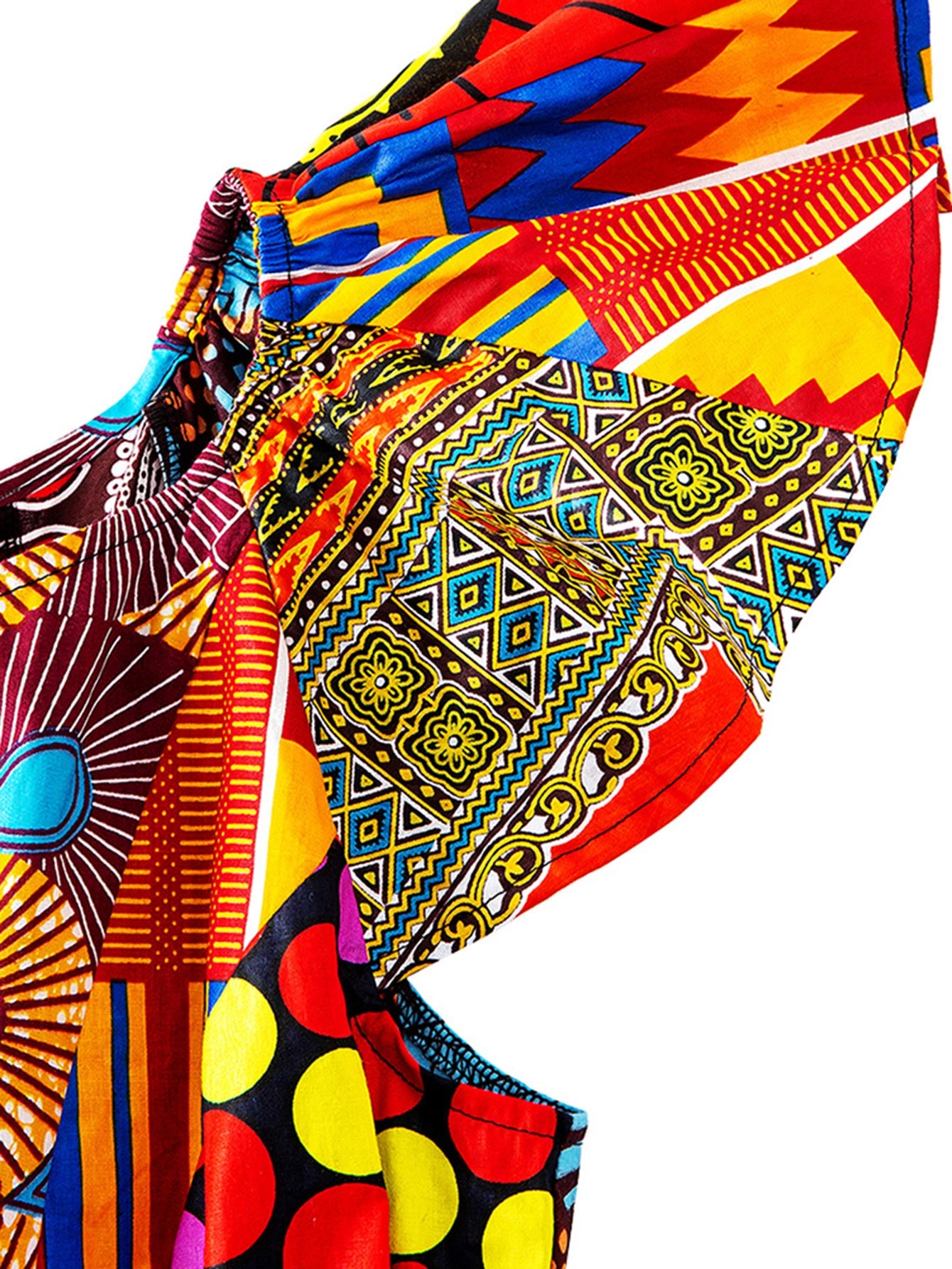 African Fashion Top Ankara Mix Sewing