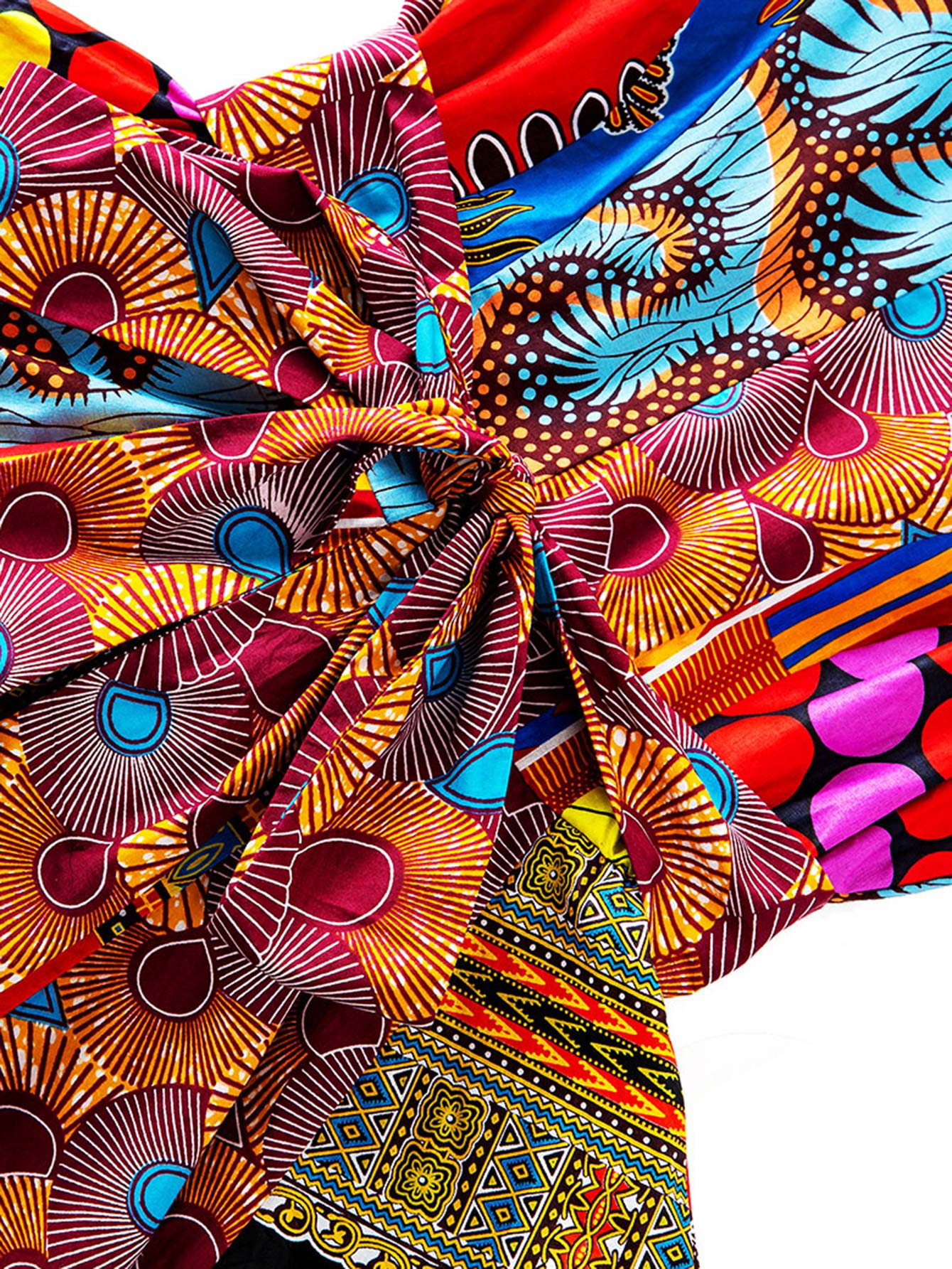 African Fashion Top Ankara Mix Sewing