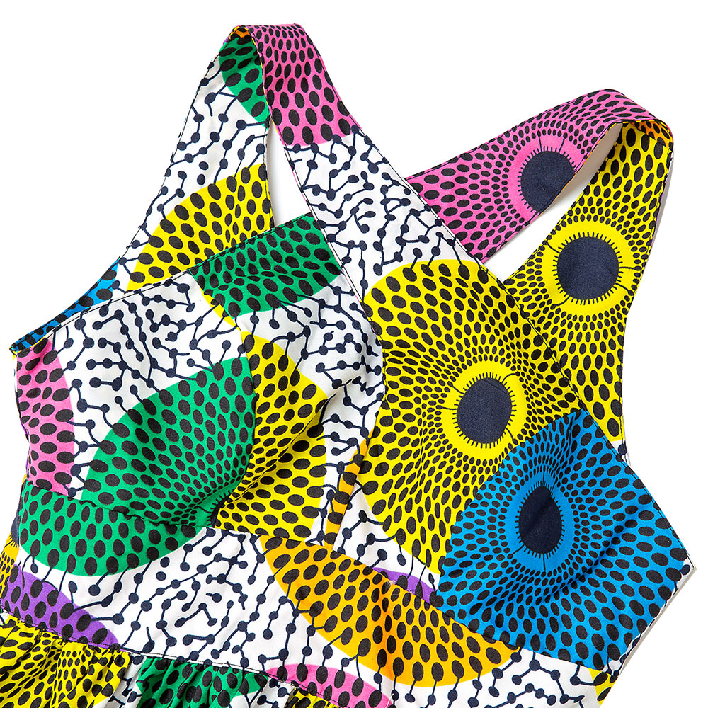 African Wax Prints Sleeveless Dress For Women