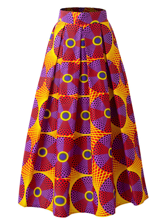 African Maxi Skirt Ankara print