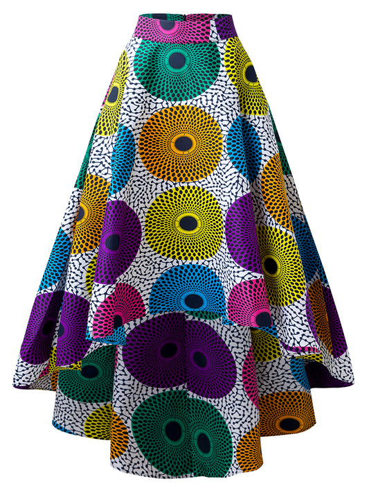 African Ankara Print Maxi Skirt