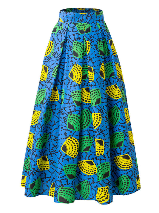 African Traditional Printed Maxid Skirt For Women