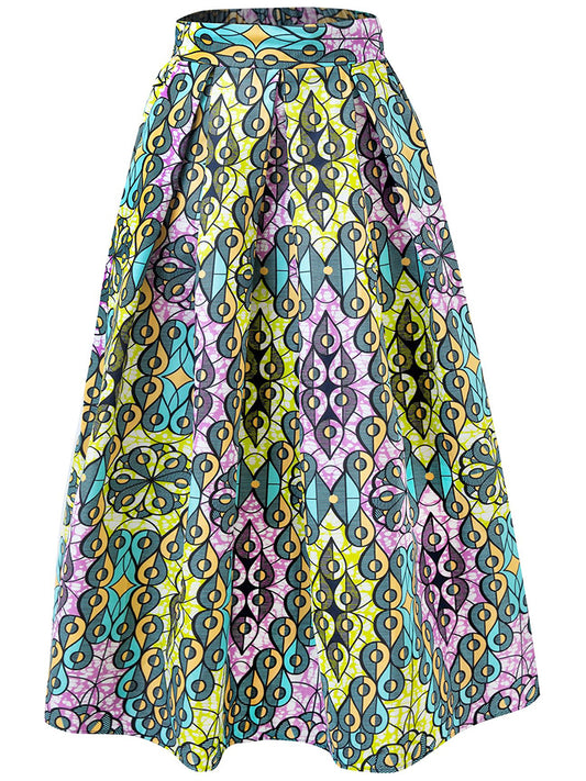 Bella African print skirt with pocket