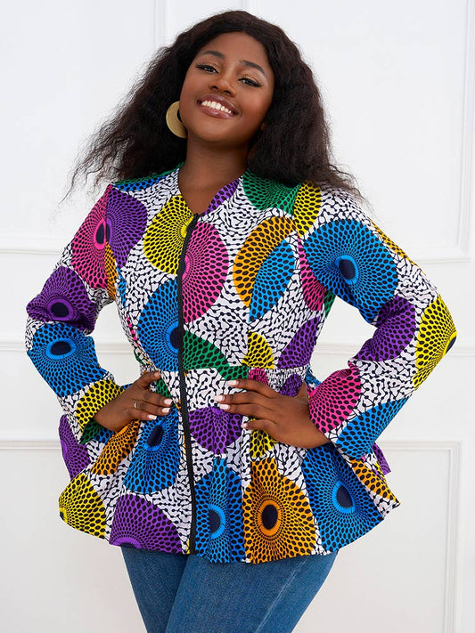 African Clothing Long Sleeves Jacket For Women