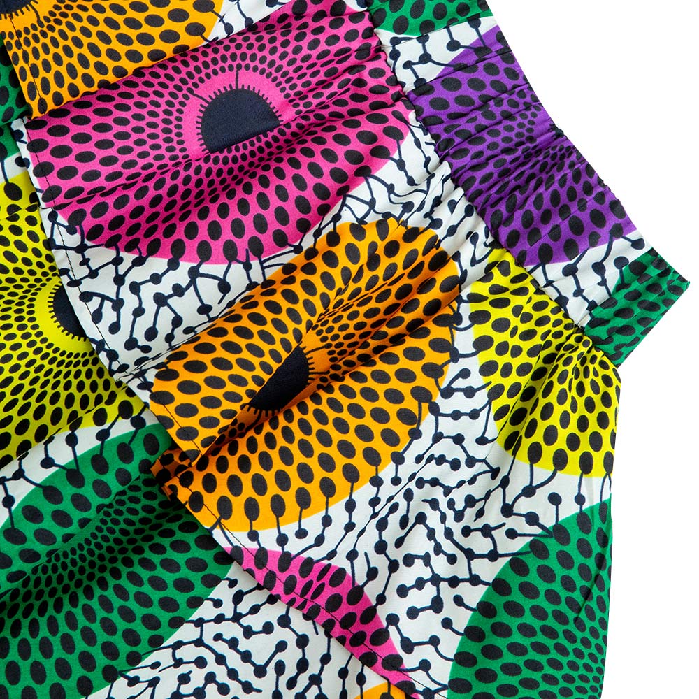African Women wax print mini skirt