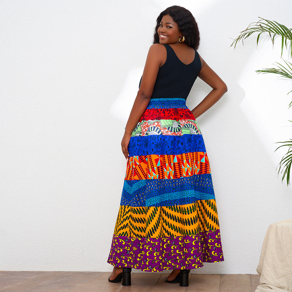African Ankara Wax Print Onesize Skirt