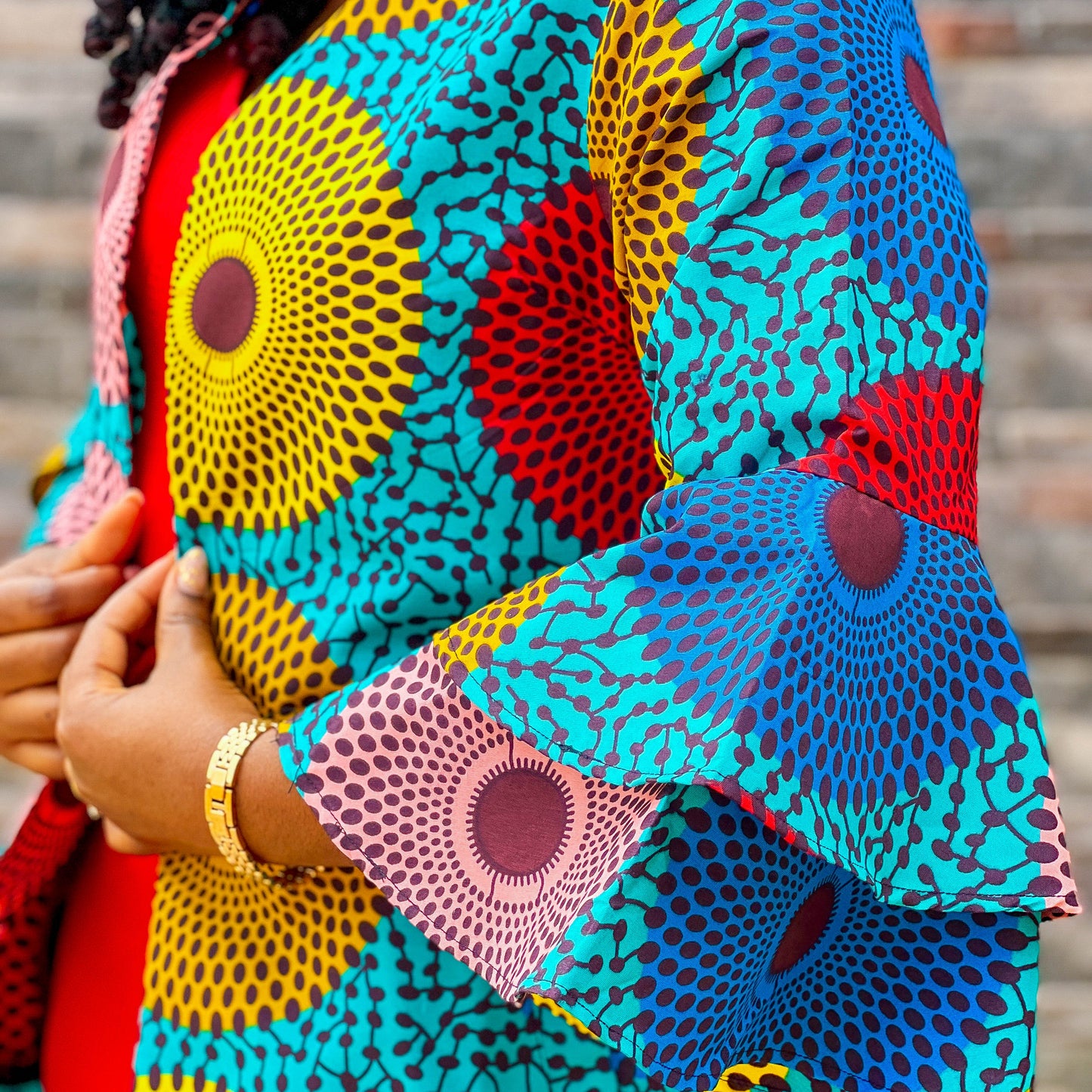 African Midi Jacket Ankara Print For Women