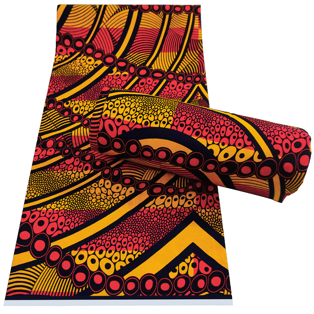 African Real Dutch Wax Fabric 6Yard