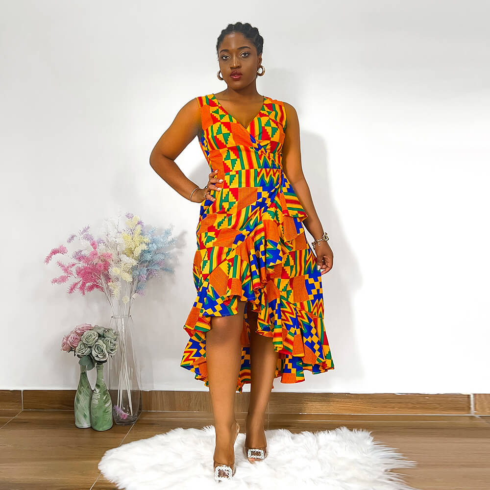 African Wrap Dress Ankara Print