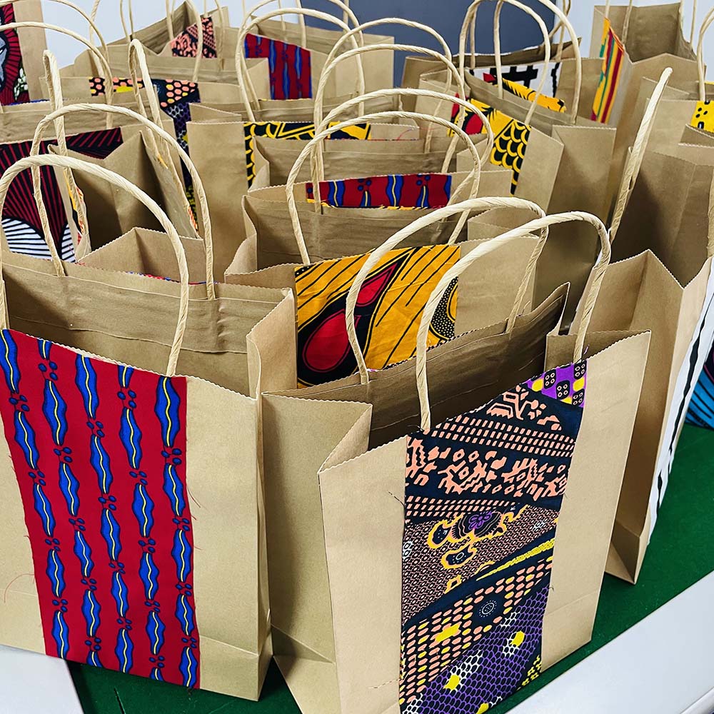 African Gift Ankara Style Paper Bag