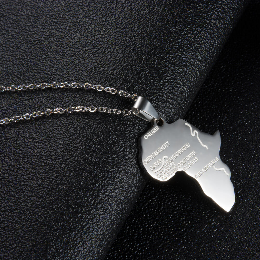 Africa Map Necklace