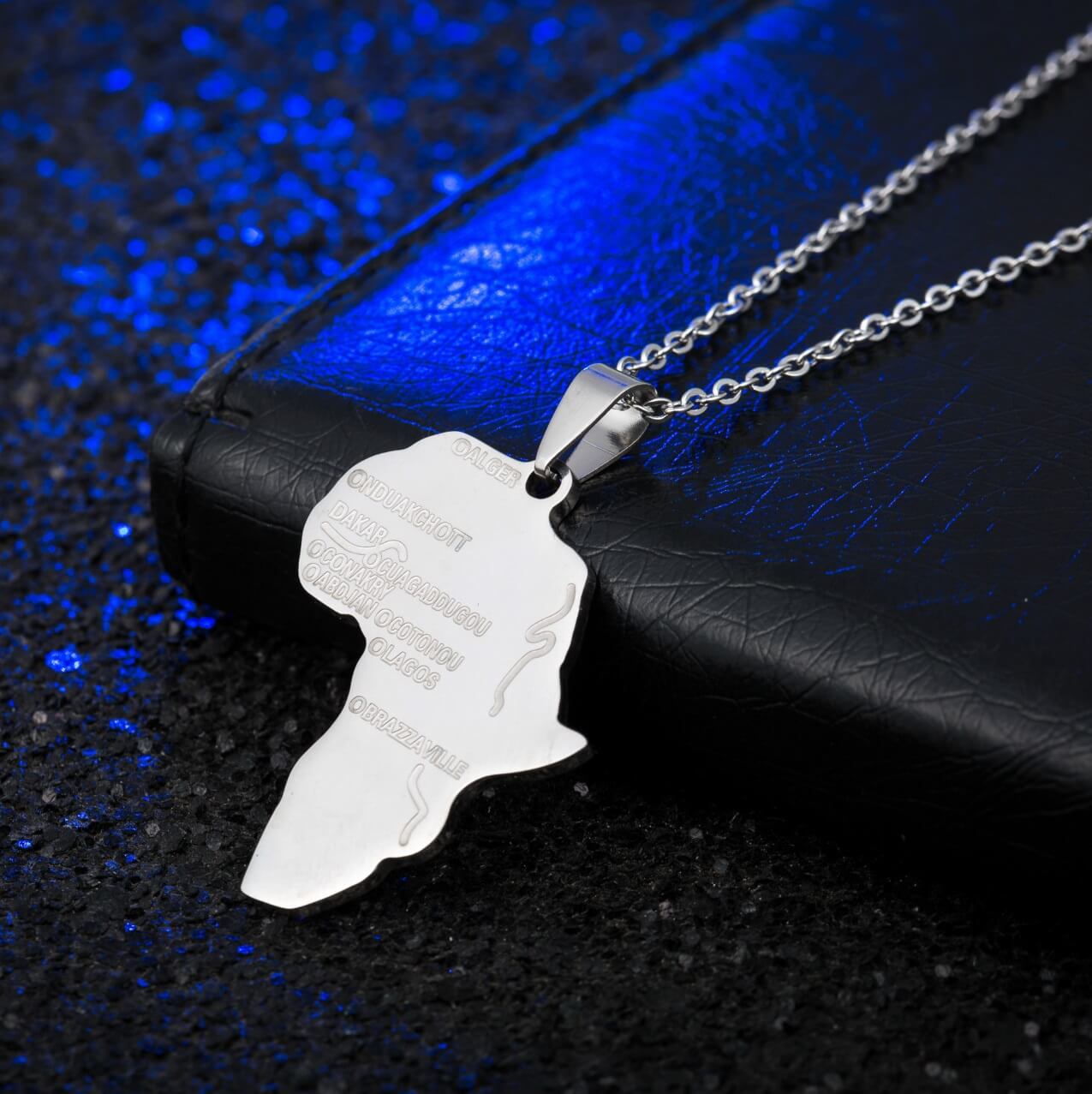 Africa Map Necklace
