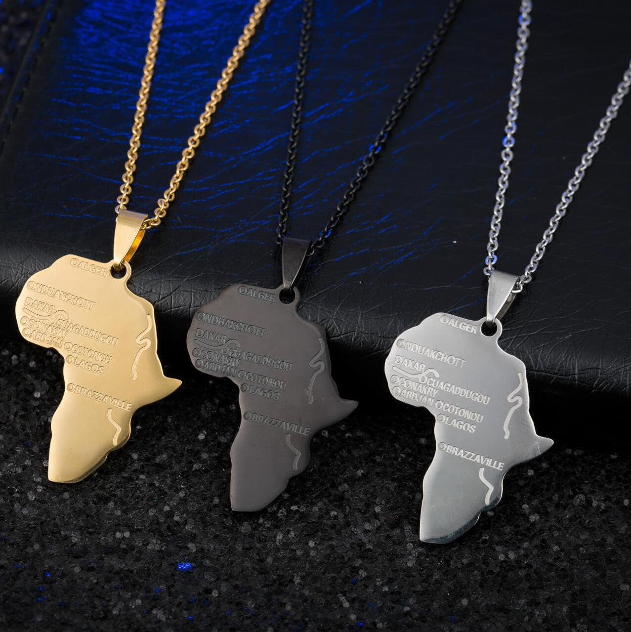 Africa Map Necklace