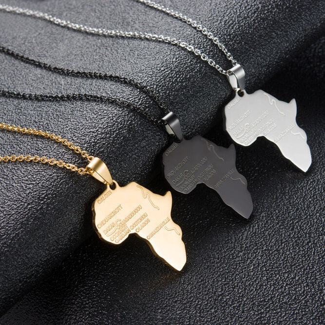 Africa Map Necklace