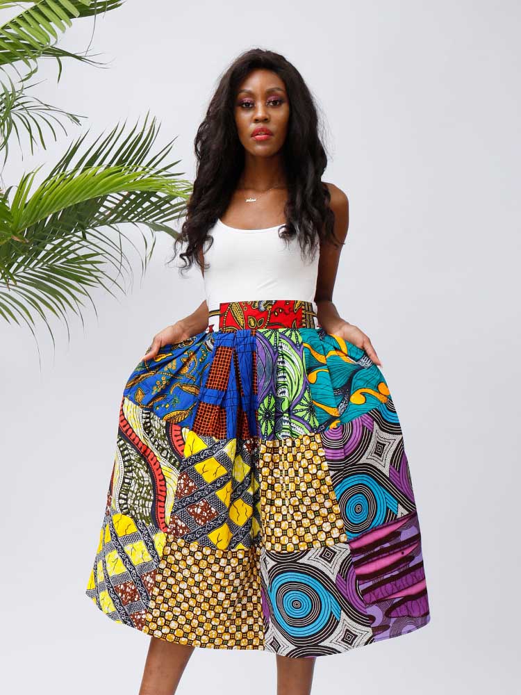 African Skirt Wax Printed Casual