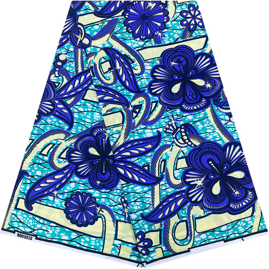 Guaranteed Quality African Batik Print Ethnic Fabric Ankara Batik Soft 100% Polyester 6 Yards For Garment Sewing