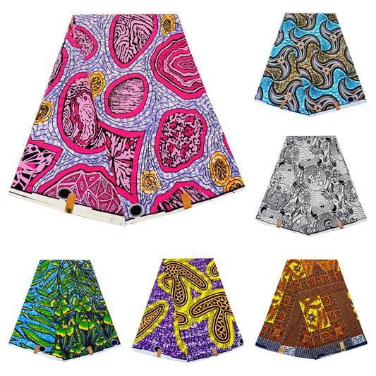 Premium Ankara Batik Print Fabric High Quality African Batik Fabric 100% Polyester Soft African Batik For Dresses