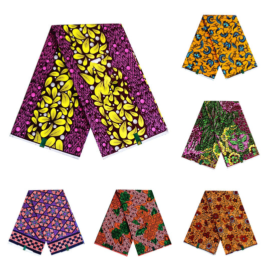 Ankara African Fabric Kente Batik Fabric Elegant Sewing Dress Craft DIY 100% Polyester