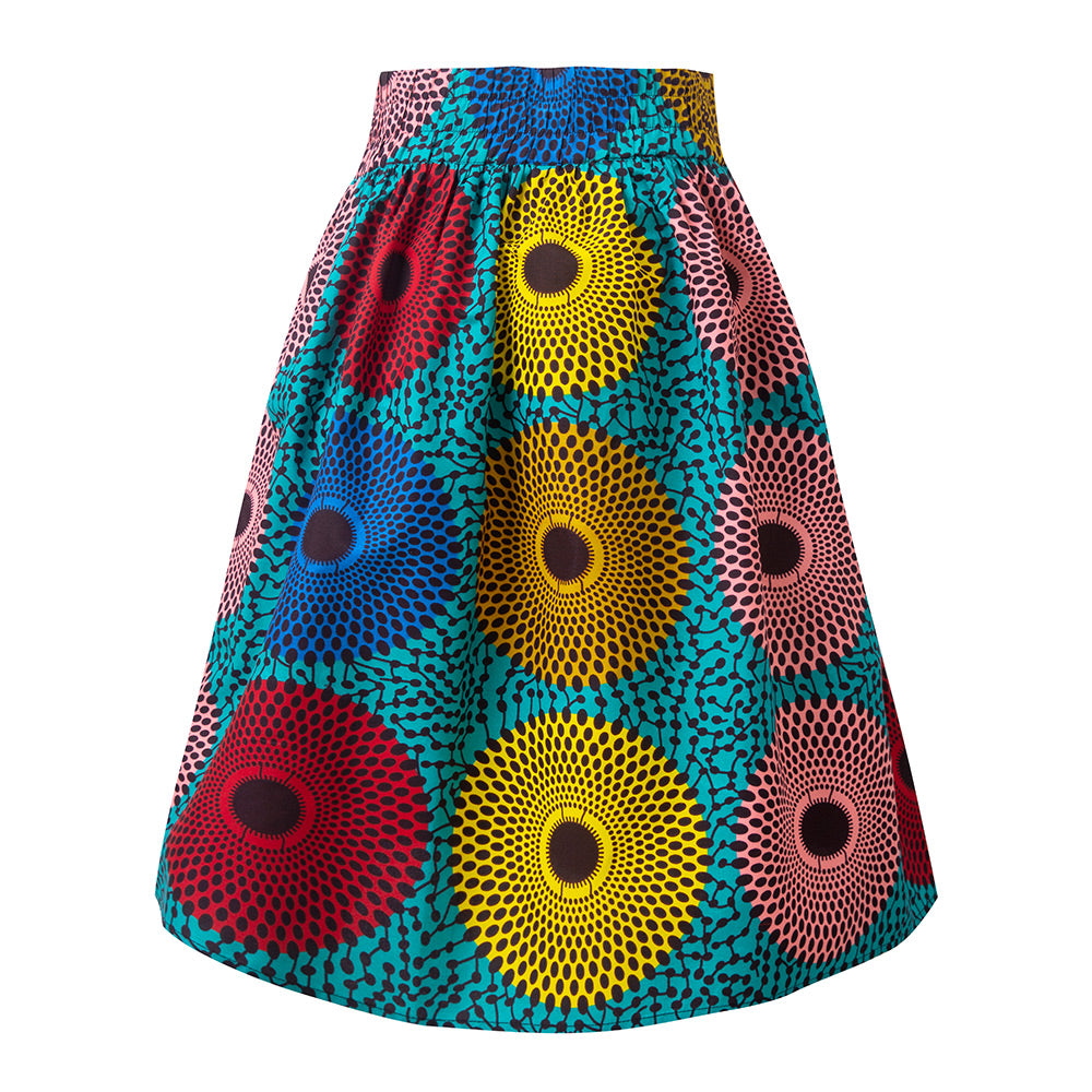 African Wax Print MiNi Casual Skirt