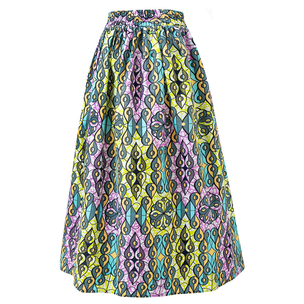 Bella African print skirt with pocket