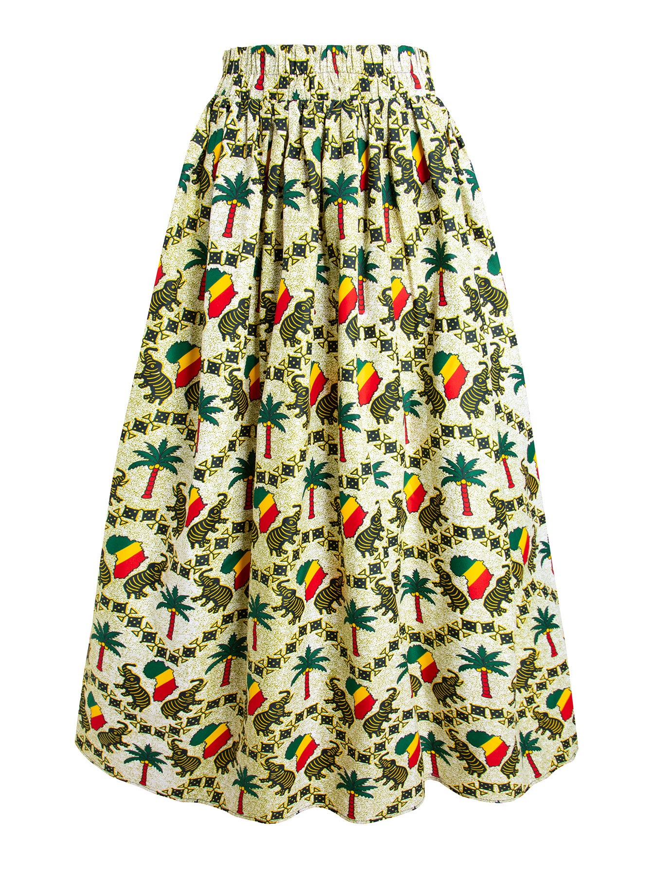 African Traditional Print Maxi Skirt