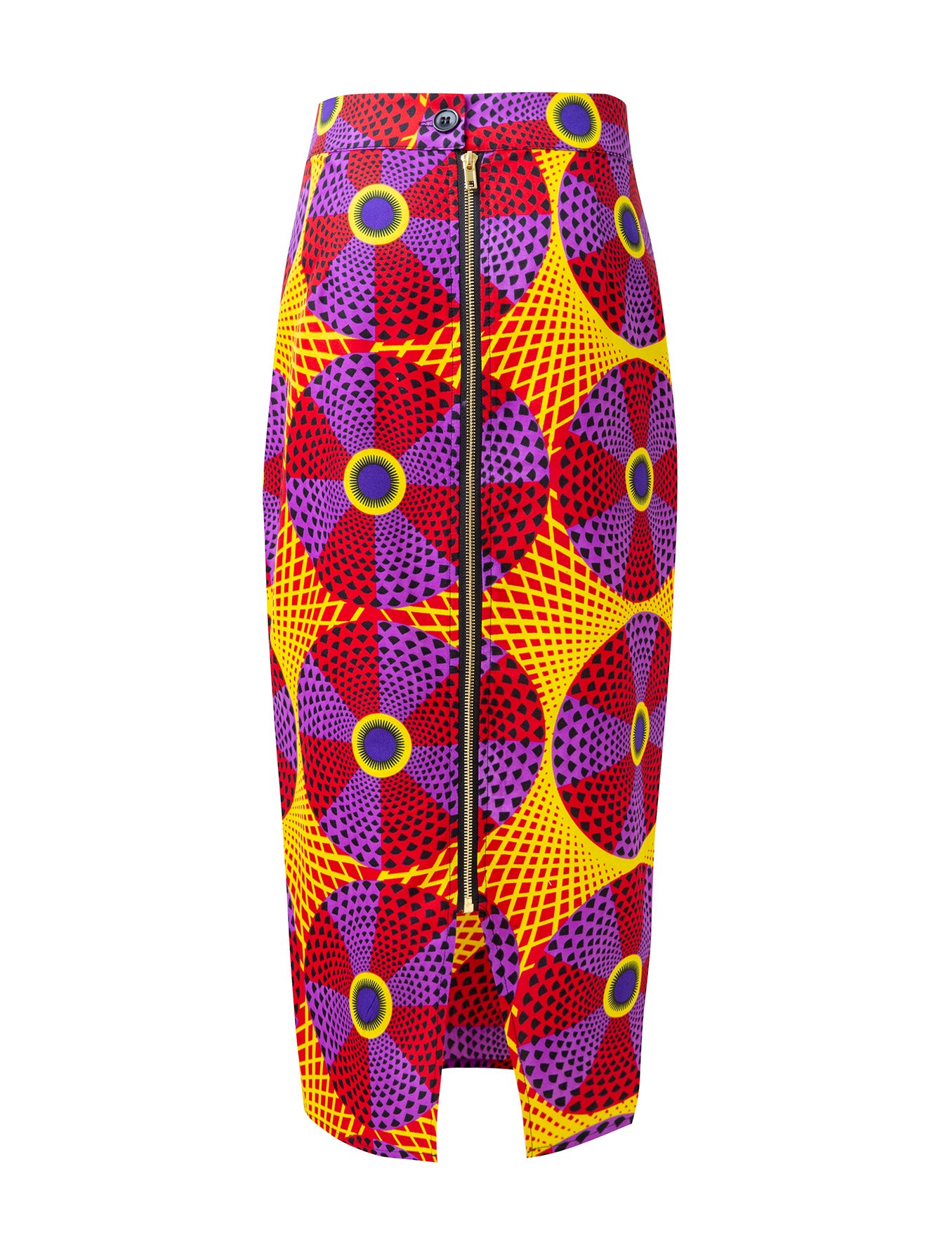 African Print Midi Skirt For Women