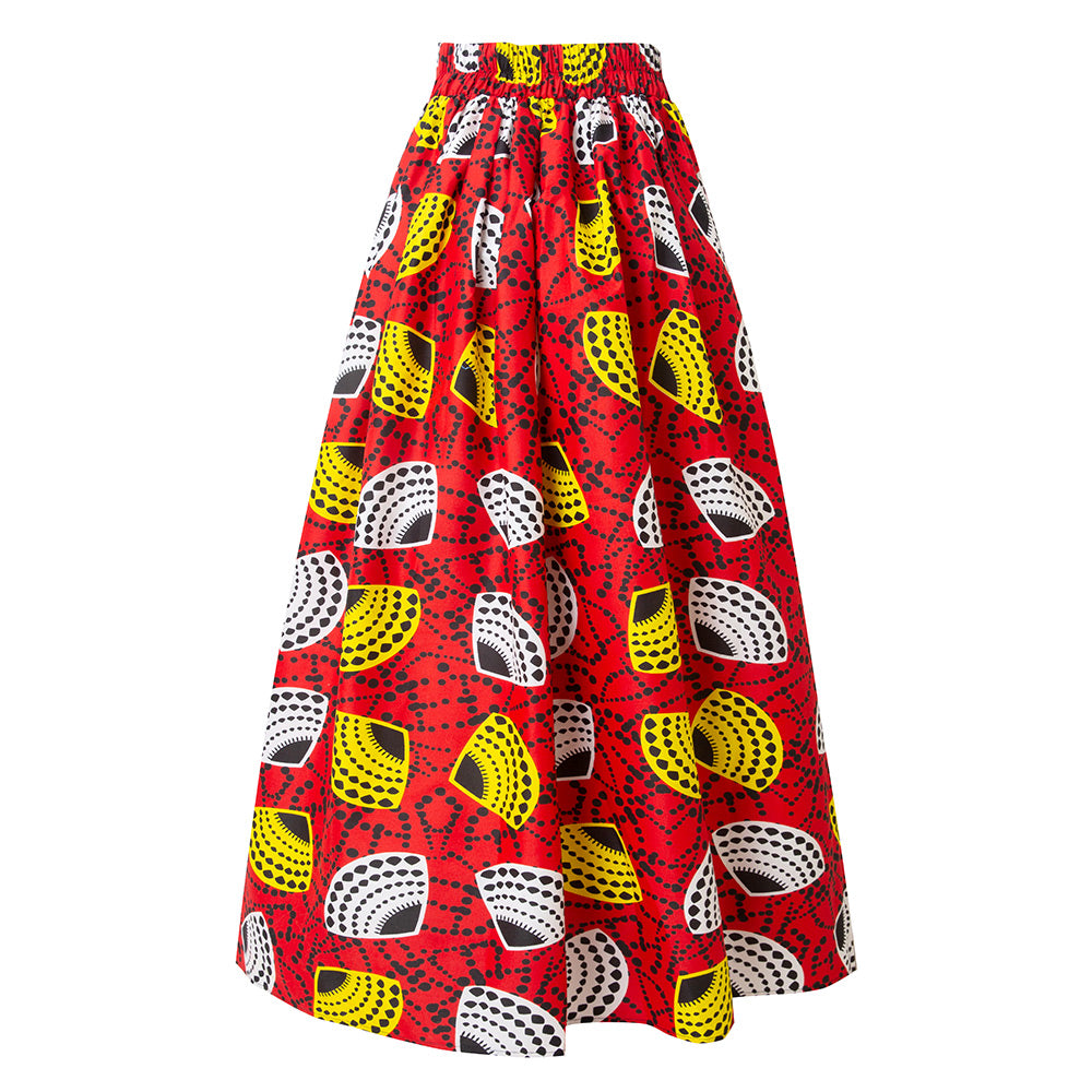 African Print Full Length Skirt Adult Wax Print Skirt