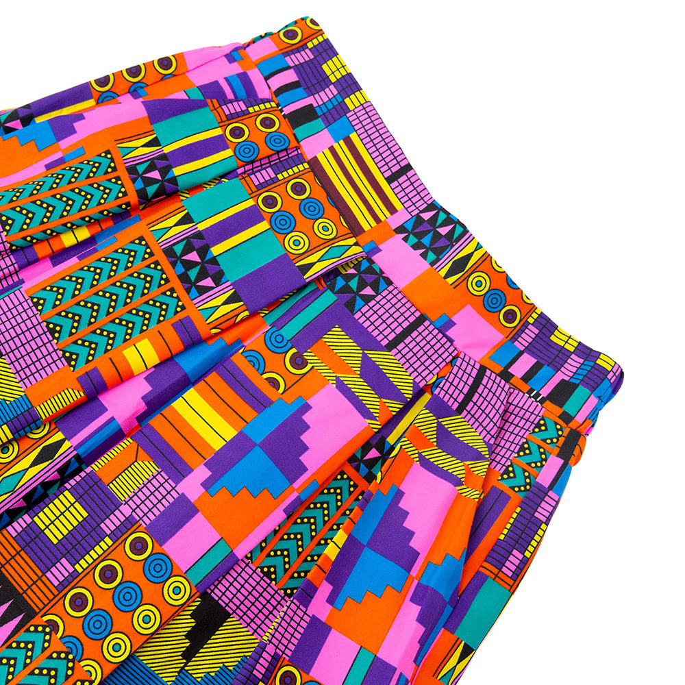 African Kente Print Maxi Skirt For Women