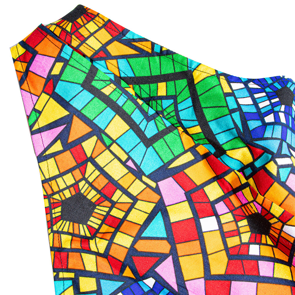 African Print One Shoulder Dress for Women