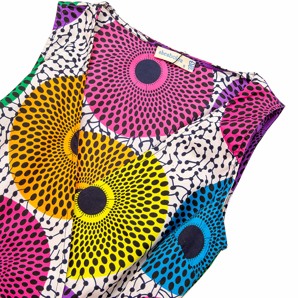 African Wrap Dress Ankara Print Sleeveless