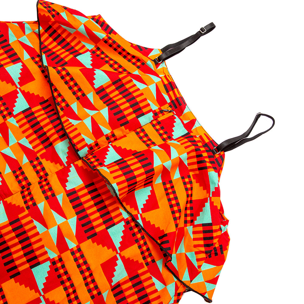 African Wax Prints Sleeveless Plus Size Dress