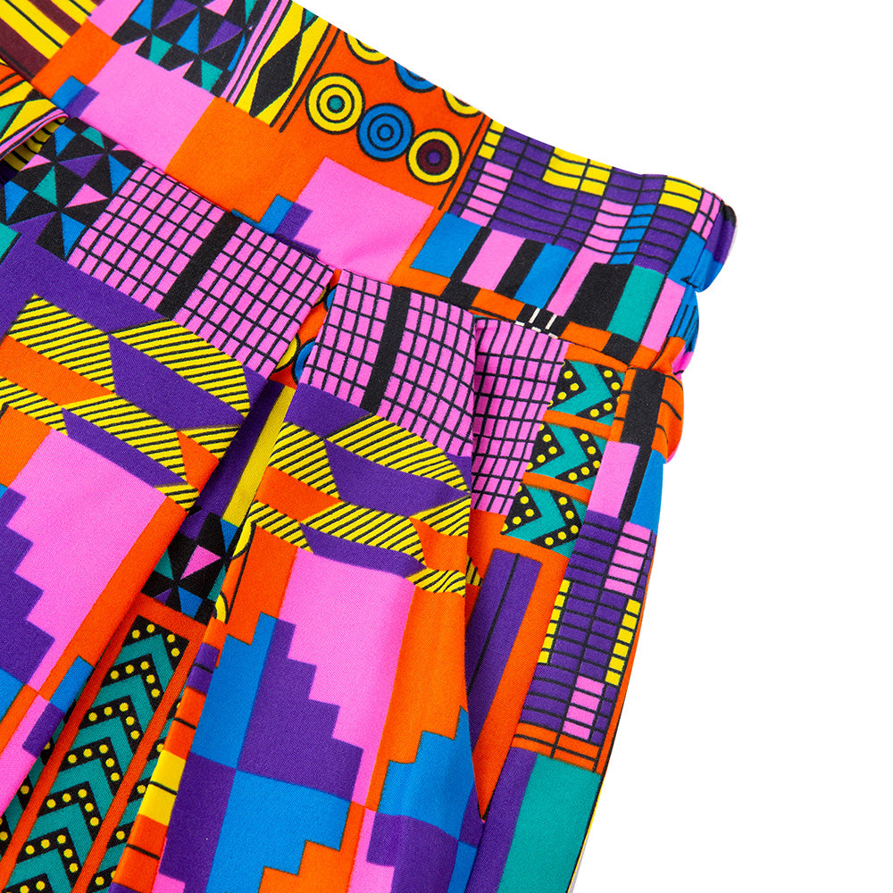 African Kente Print Maxi Skirt For Women