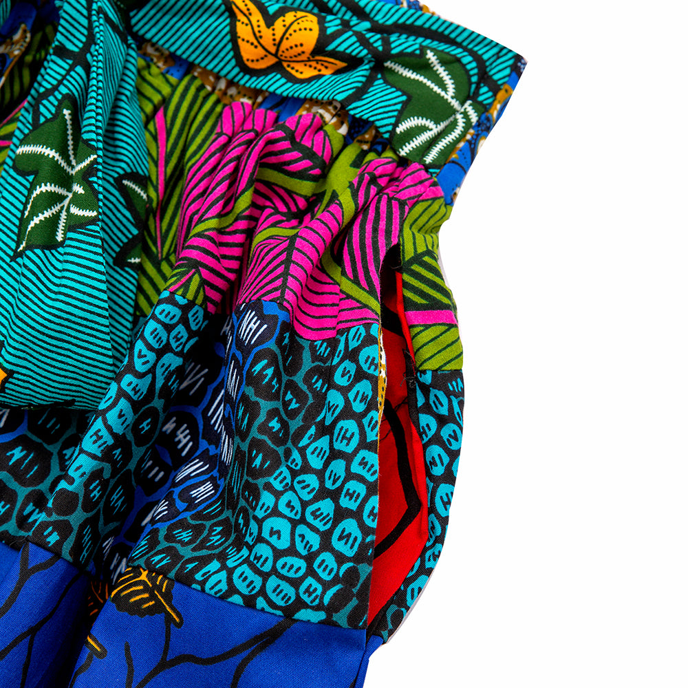African Ankara Random Print Maxi Skirt