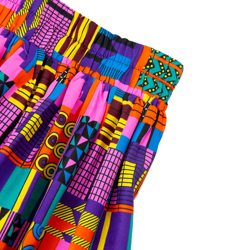 African Kente Print Maxi Skirt For Women