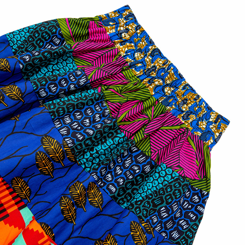 African Ankara Random Print Maxi Skirt
