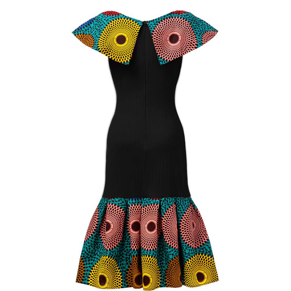 African One shoulder Ankara Print dress