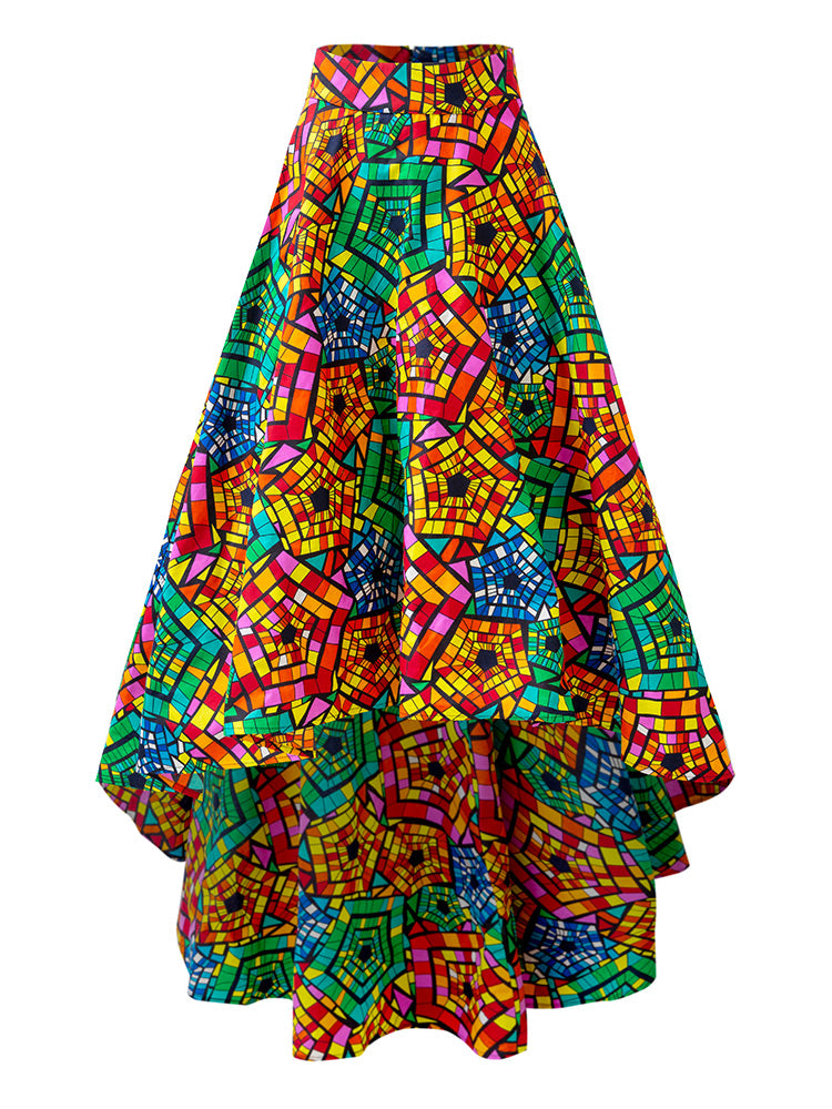 African Ankara Print Skirt For Women