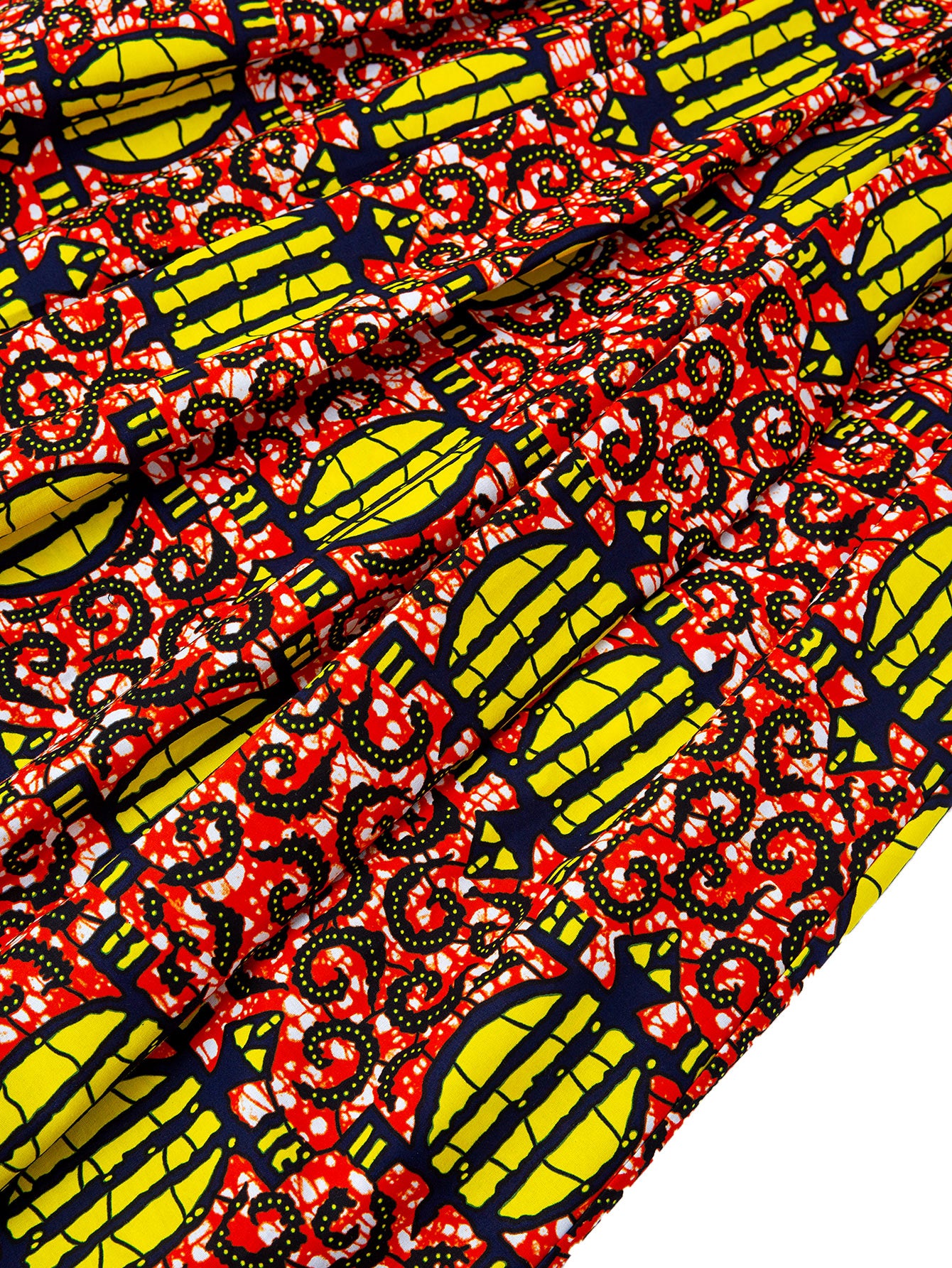 African Printed Maxid Skirt 100% Wax Cotton Handmade