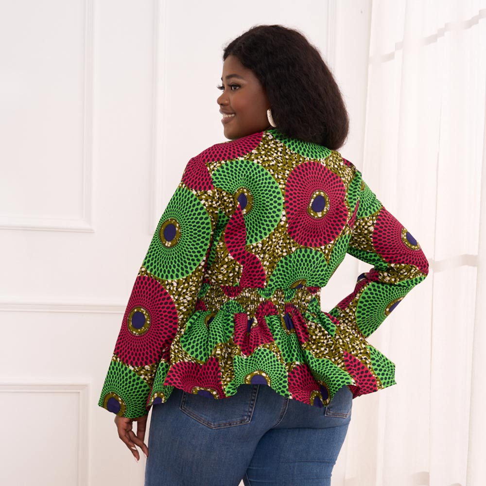 African Long Sleeves Ankara Jacket For Women