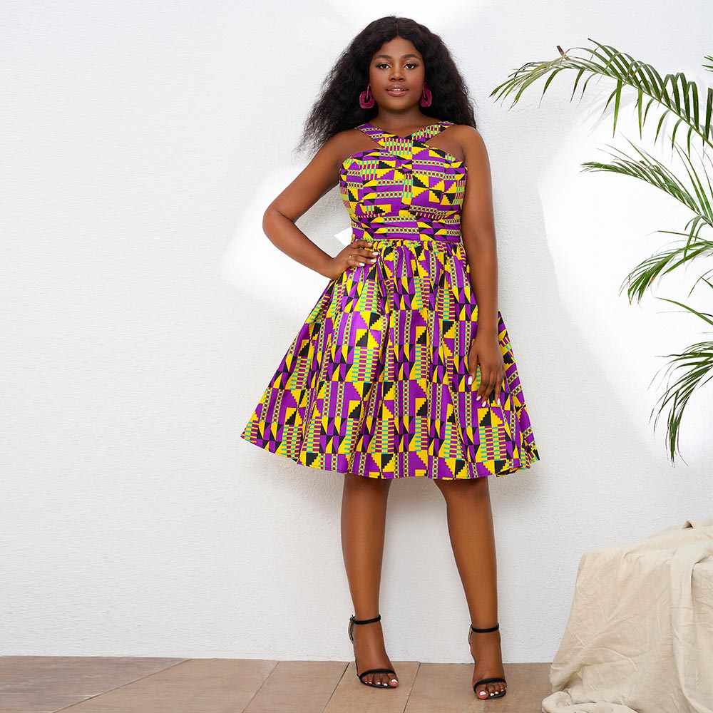African Ankara Prints Sleeveless Dress