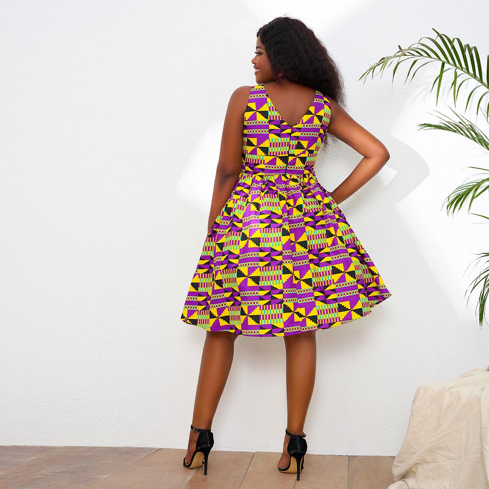 African Ankara Prints Sleeveless Dress