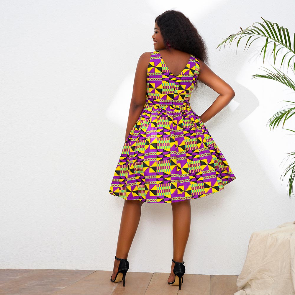 African Ankara Prints Sleeveless Dress